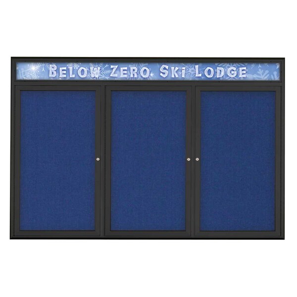 Triple Door Radius Plus Corkboard With H