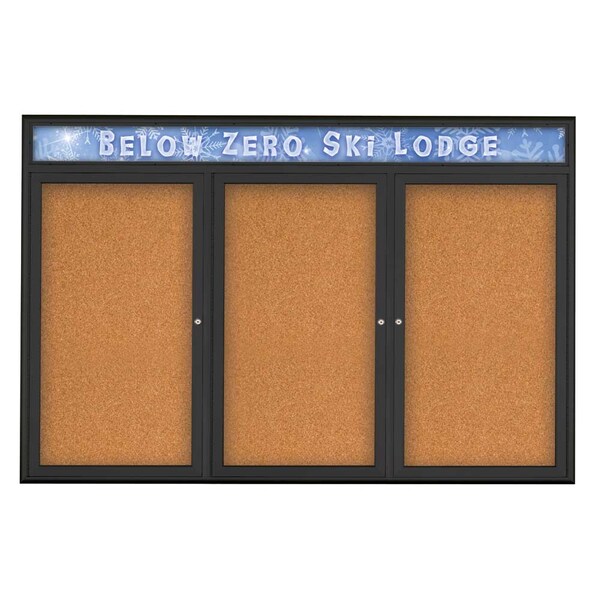 Triple Door Radius Plus Corkboard, Header