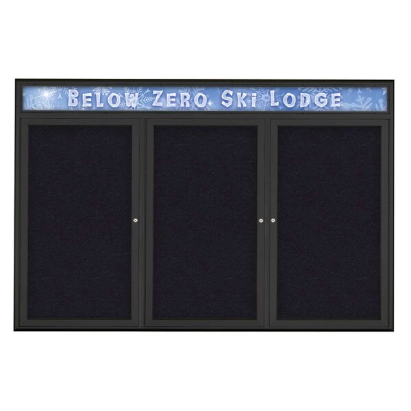 Triple Door Radius Plus Corkboard, Header