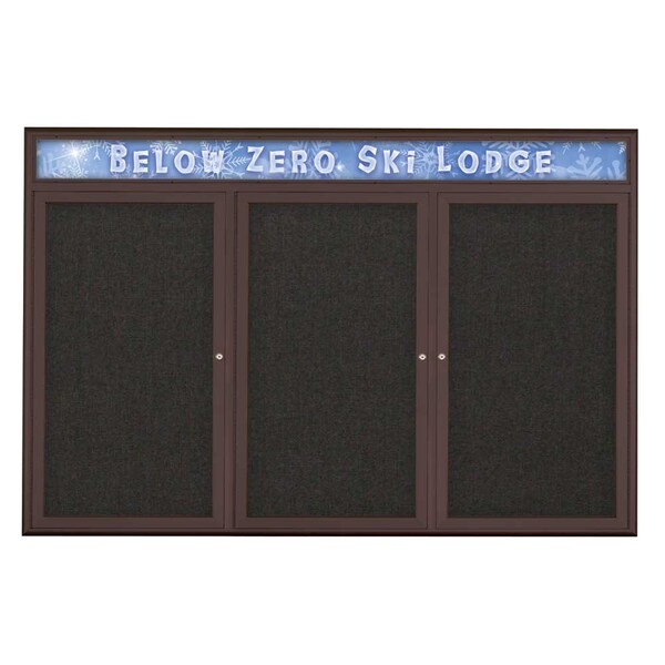 Triple Door Radius Plus Corkboard With H