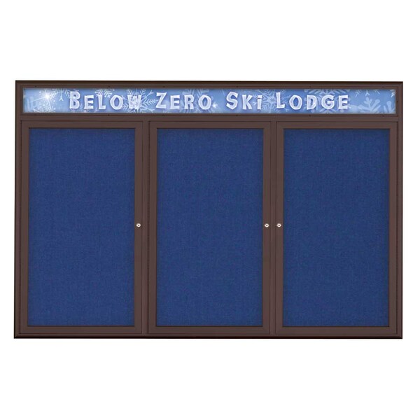 Triple Door Radius Plus Corkboard With H