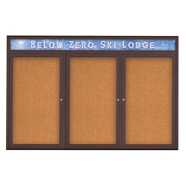 Triple Door Radius Plus Corkboard, Header