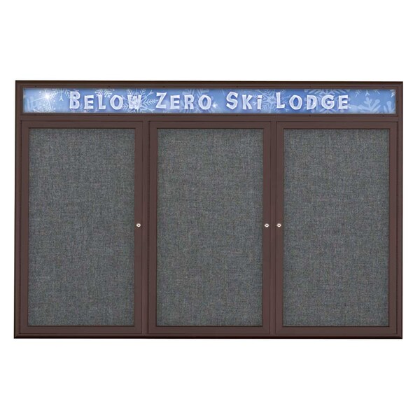 Triple Door Radius Plus Corkboard, Header