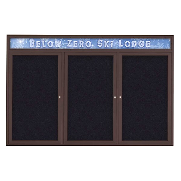 Triple Door Radius Plus Corkboard, Header