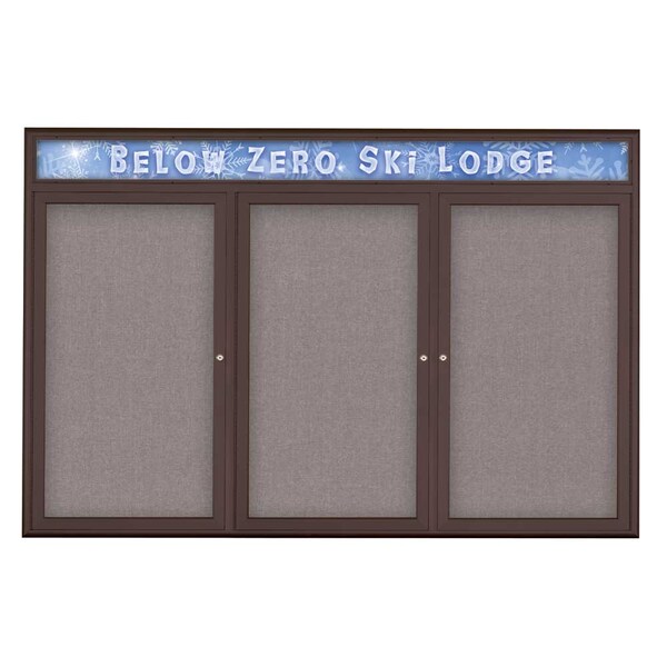 Triple Door Radius Plus Corkboard With H