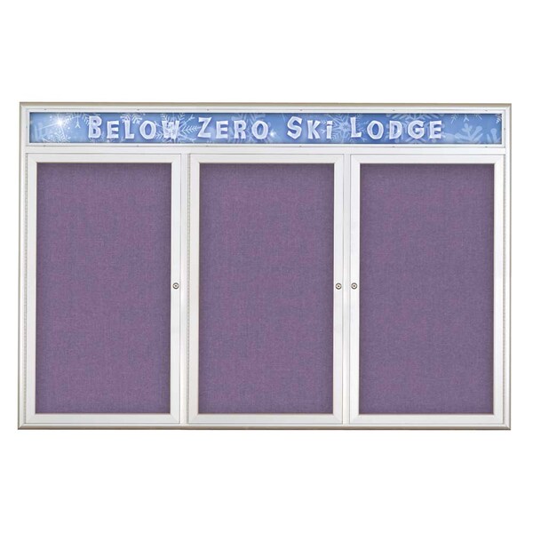 Triple Door Radius Plus Corkboard With H