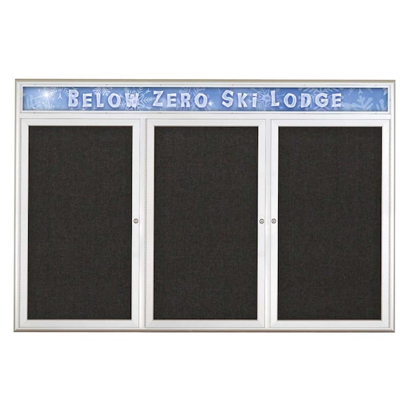 Triple Door Radius Plus Corkboard With H