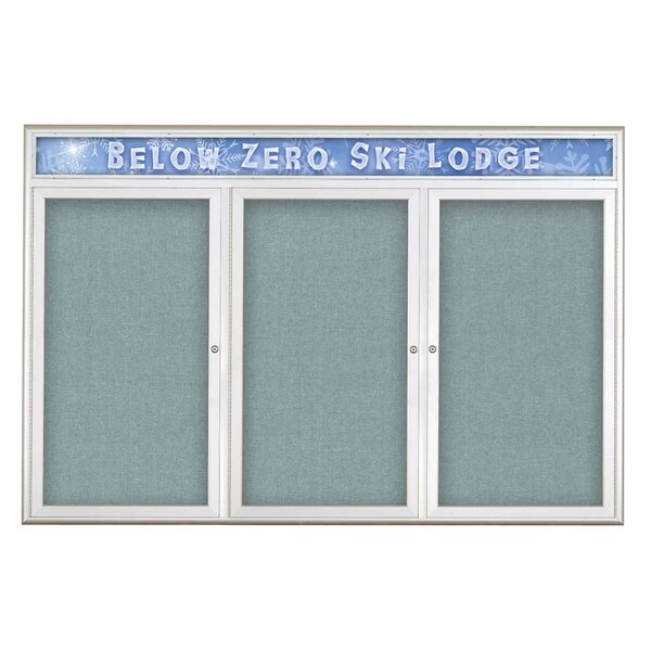 Triple Door Radius Plus Corkboard With H