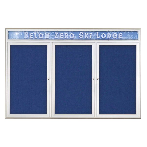Triple Door Radius Plus Corkboard With H