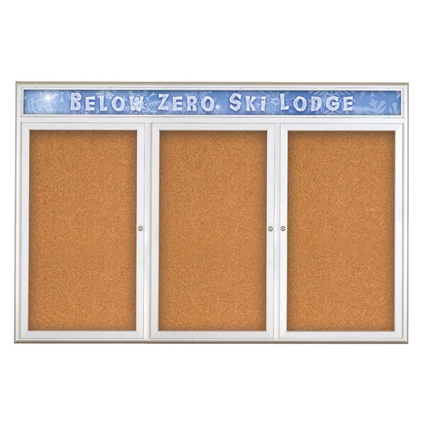 Triple Door Radius Plus Corkboard, Header
