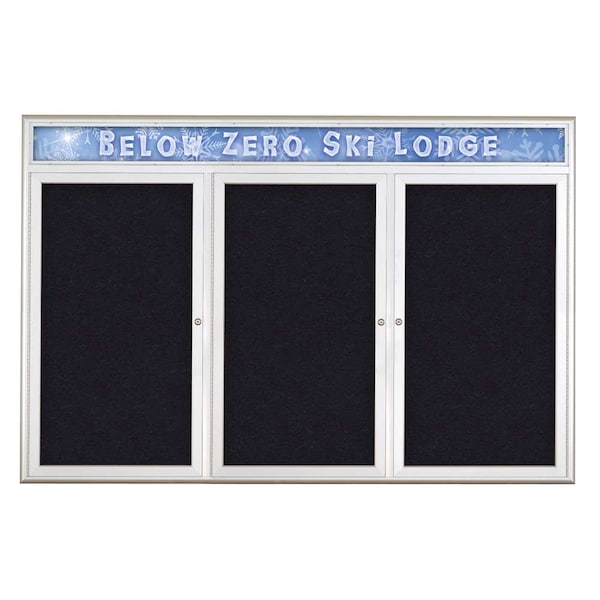 Triple Door Radius Plus Corkboard, Header