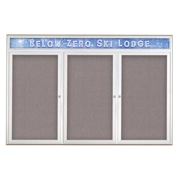 Triple Door Radius Plus Corkboard With H