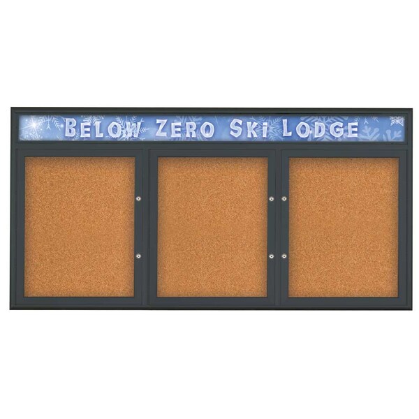 Triple Door Radius Plus Corkboard, Header