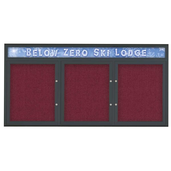 Triple Door Radius Plus Corkboard With H