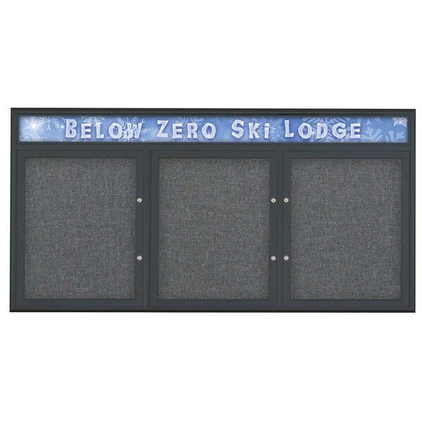 Triple Door Radius Plus Corkboard, Header