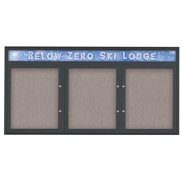 Triple Door Radius Plus Corkboard With H
