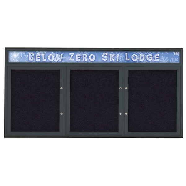 Triple Door Radius Plus Corkboard, Header