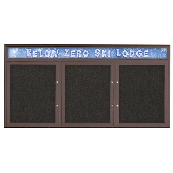 Triple Door Radius Plus Corkboard With H