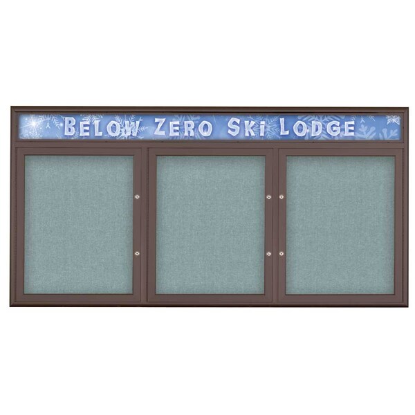 Triple Door Radius Plus Corkboard With H