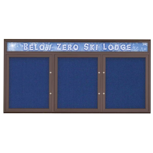 Triple Door Radius Plus Corkboard With H