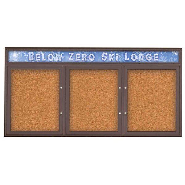 Triple Door Radius Plus Corkboard, Header