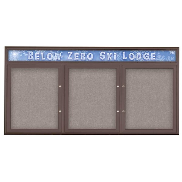 Triple Door Radius Plus Corkboard With H