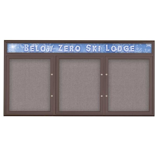Triple Door Radius Plus Corkboard With H