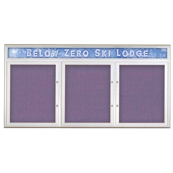 Triple Door Radius Plus Corkboard With H