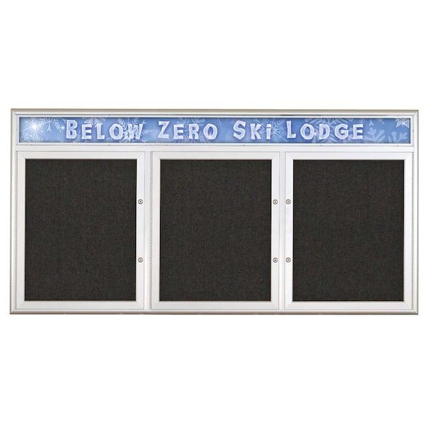 Triple Door Radius Plus Corkboard With H