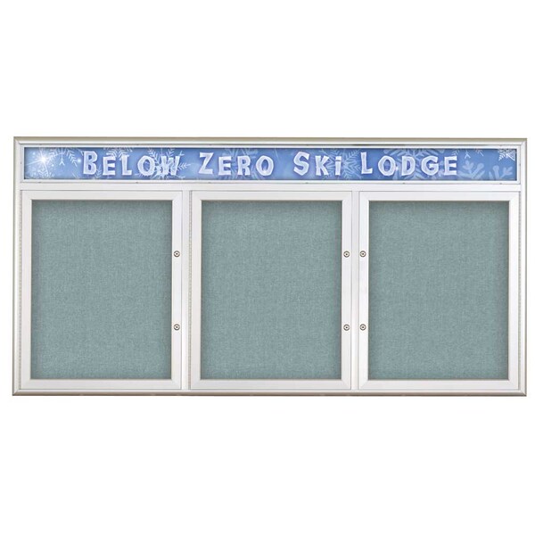 Triple Door Radius Plus Corkboard With H