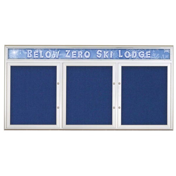 Triple Door Radius Plus Corkboard With H