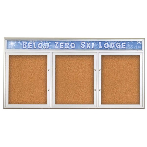 Triple Door Radius Plus Corkboard, Header