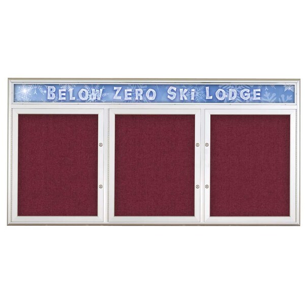 Triple Door Radius Plus Corkboard With H
