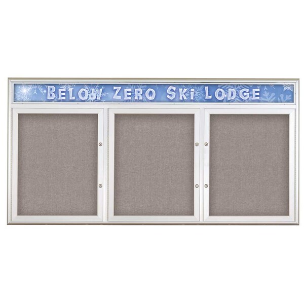 Triple Door Radius Plus Corkboard With H