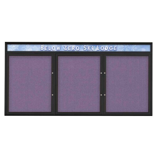 Triple Door Radius Plus Corkboard With H