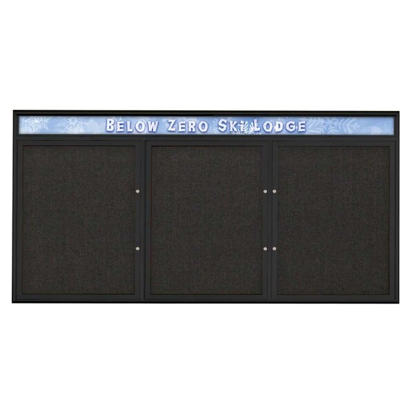 Triple Door Radius Plus Corkboard With H