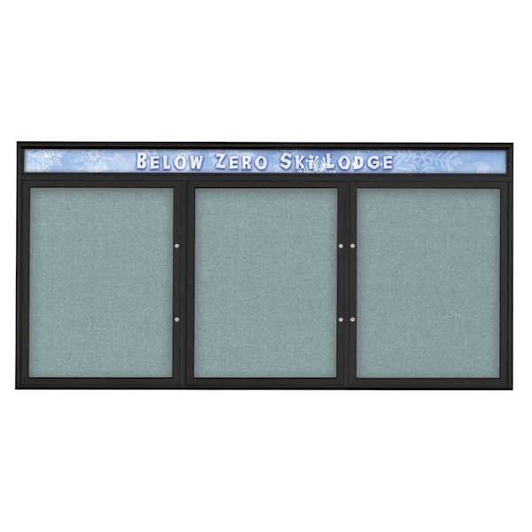 Triple Door Radius Plus Corkboard With H