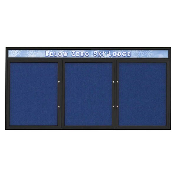 Triple Door Radius Plus Corkboard With H