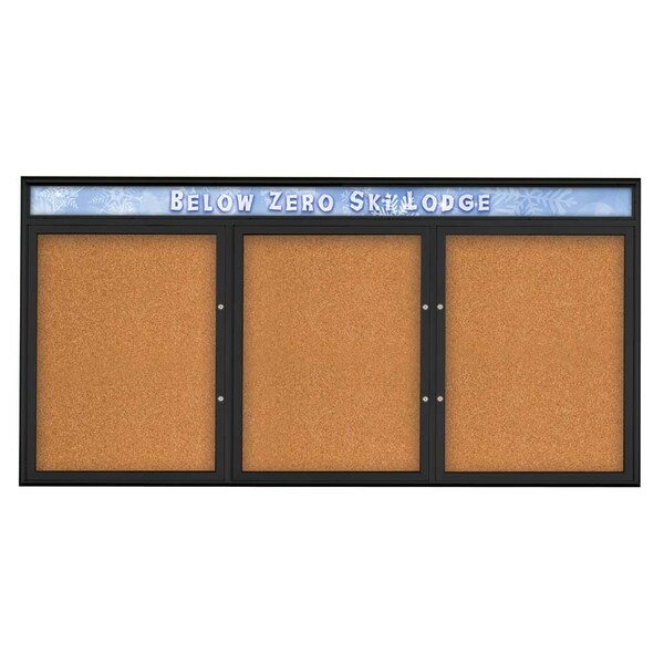 Triple Door Radius Plus Corkboard, Header