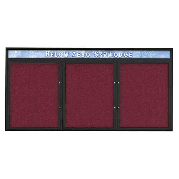 Triple Door Radius Plus Corkboard With H