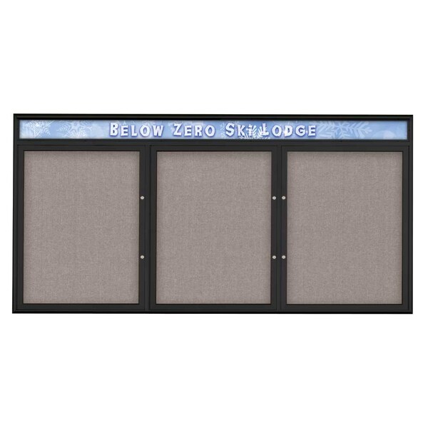 Triple Door Radius Plus Corkboard With H