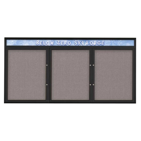 Triple Door Radius Plus Corkboard With H