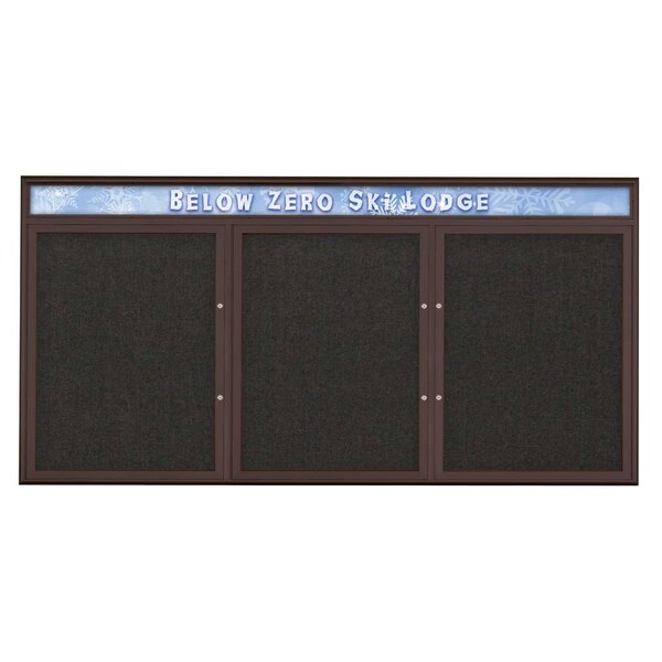 Triple Door Radius Plus Corkboard With H
