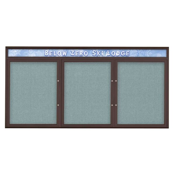 Triple Door Radius Plus Corkboard With H