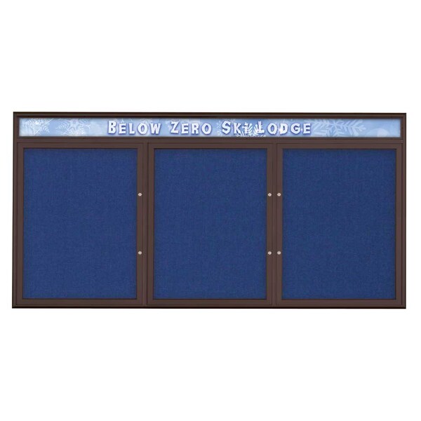 Triple Door Radius Plus Corkboard With H