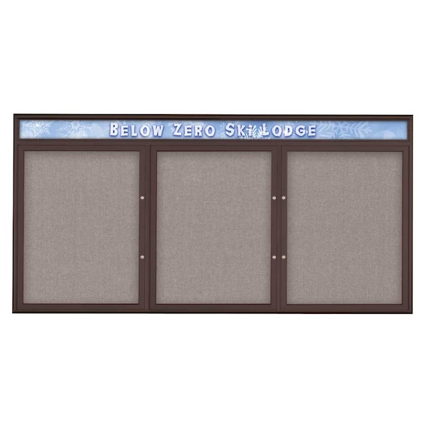 Triple Door Radius Plus Corkboard With H