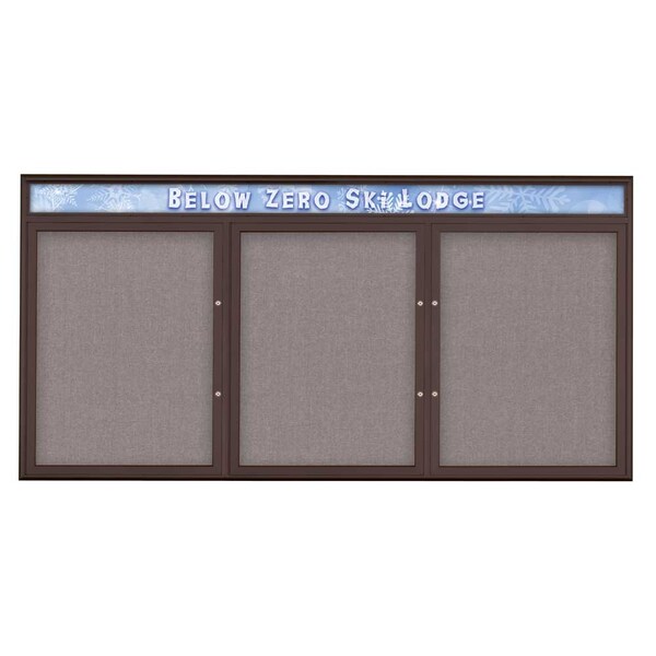 Triple Door Radius Plus Corkboard With H