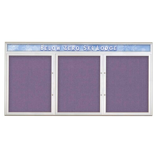 Triple Door Radius Plus Corkboard With H