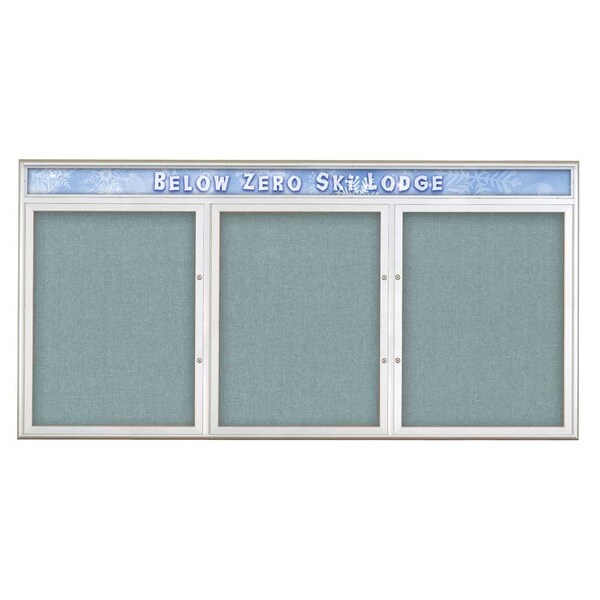 Triple Door Radius Plus Corkboard With H