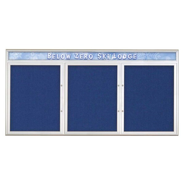 Triple Door Radius Plus Corkboard With H